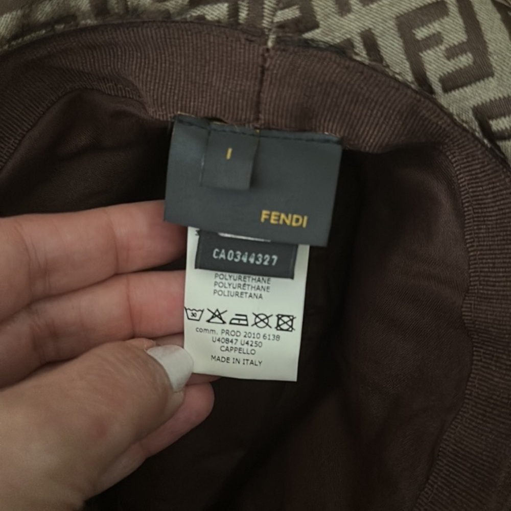 Fendi Brown Monogram Hat Authentic - Picture 3 of 6